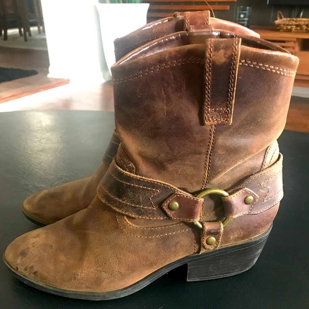 Brown Leather Ankle Boots